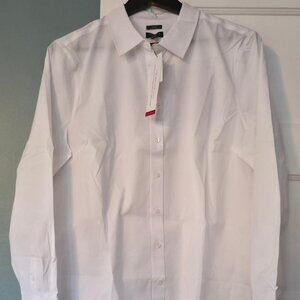 Brand New - White Cotton Button Down Blouse